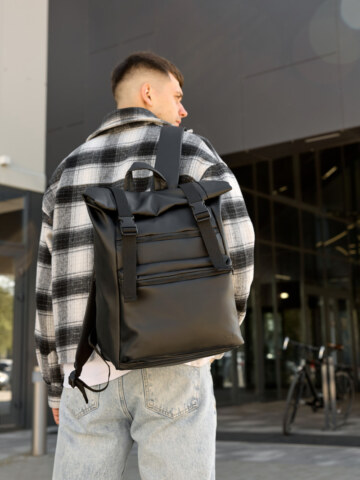 Купить Мужской рюкзак RollTop Zard черный